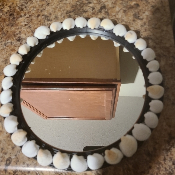 Accent Round Shell Wall Mirror - Picture 2 of 2